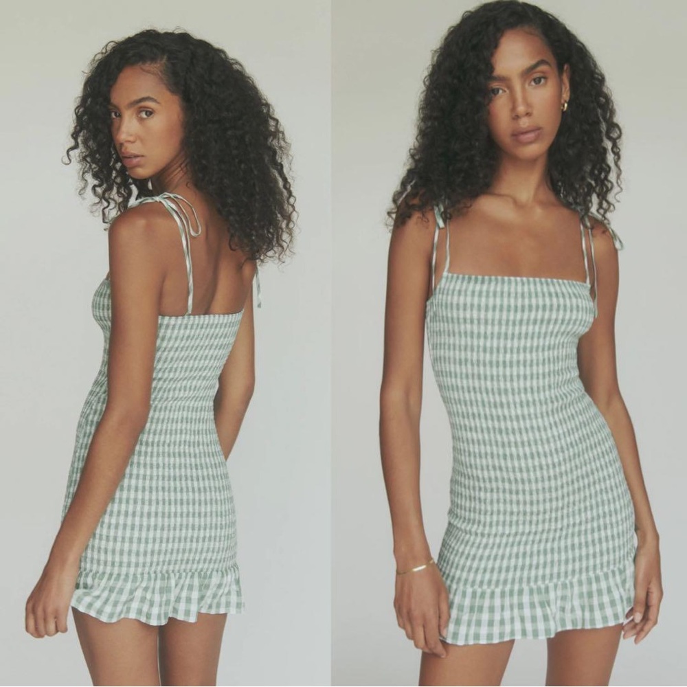 Reformation Gemini Check Dress